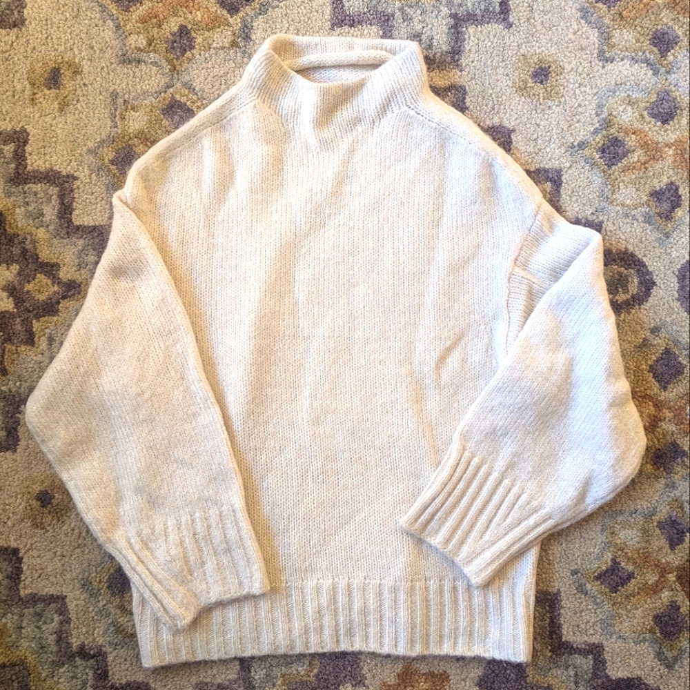 Express Fuzzy Oversize Mock Neck Sweater - EUC - Size M